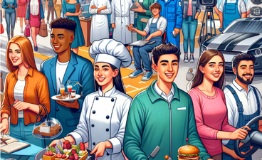 En gruppe mennesker i uniform