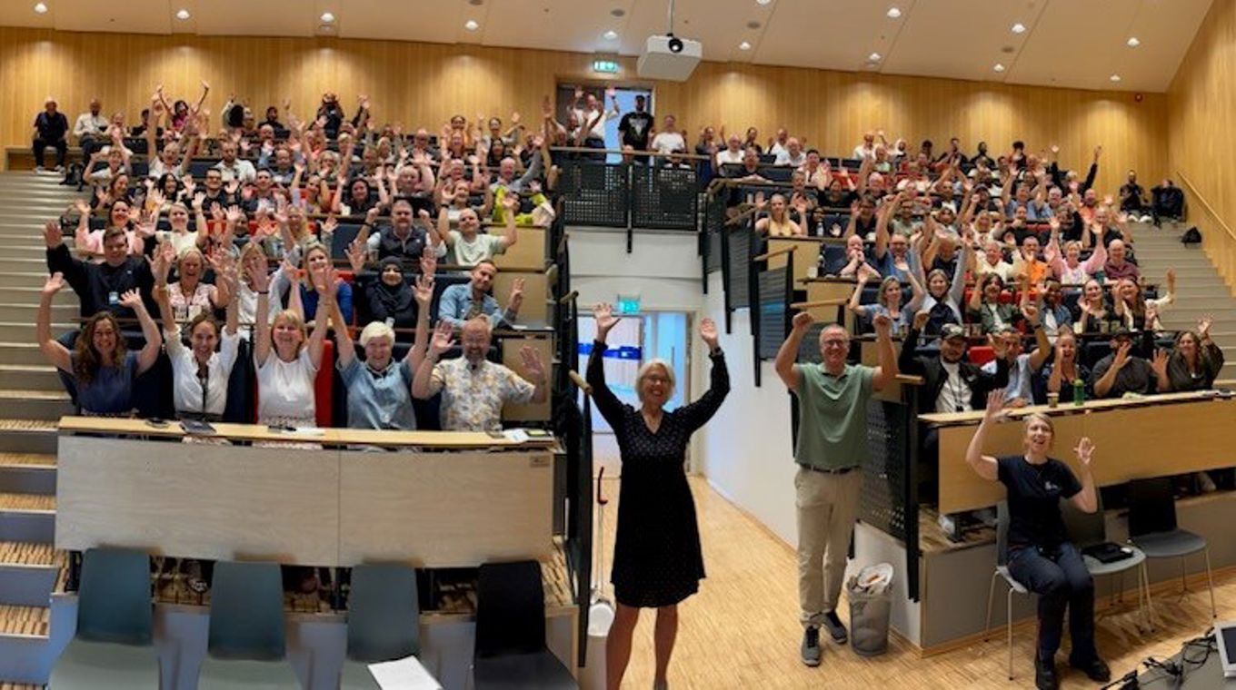 Foto: Eget en person som står foran en folkemengde